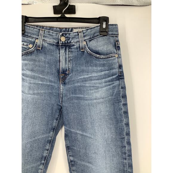 Adriano Goldschmied Women's 24 Blue Denim Ex-Boyfriend Slouchy Slim Jeans A13-5 - Picture 3 of 9